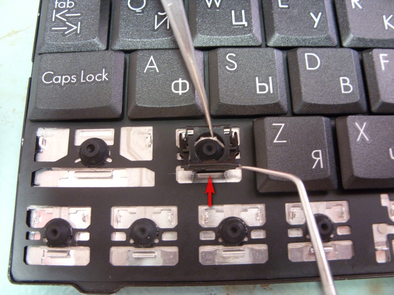 Замена крепления кнопки на клавиатуре