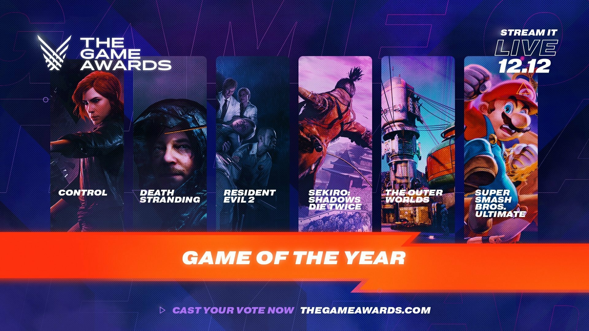 Объявлены номинанты на «Игру года» от The Game Awards 2019