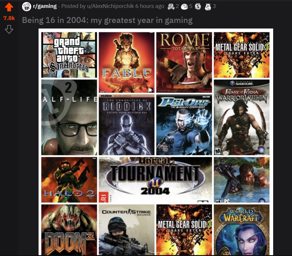 Я скучаю по тем дням»: на Reddit вспомнили культовые игры 2004 года