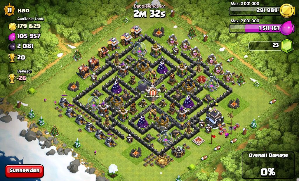   9    clash of clans  OKRU