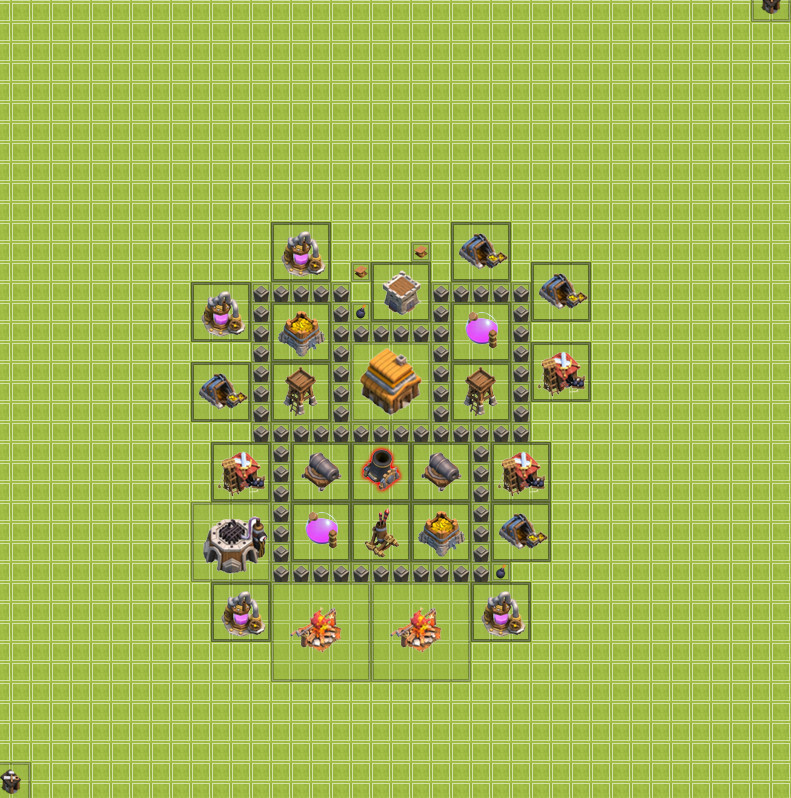 Bestes Clash of Clans Town Hall Level 7 Verteidigungslayout