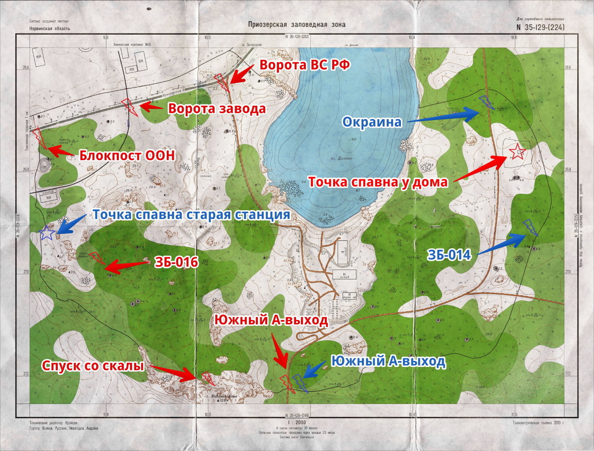Карта лес Тарков 12 9