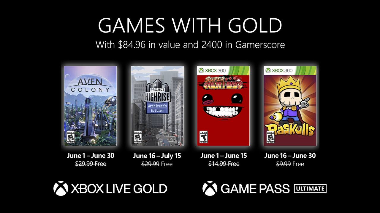 Объявлены бесплатные игры Xbox Live Gold и Game Pass в июне