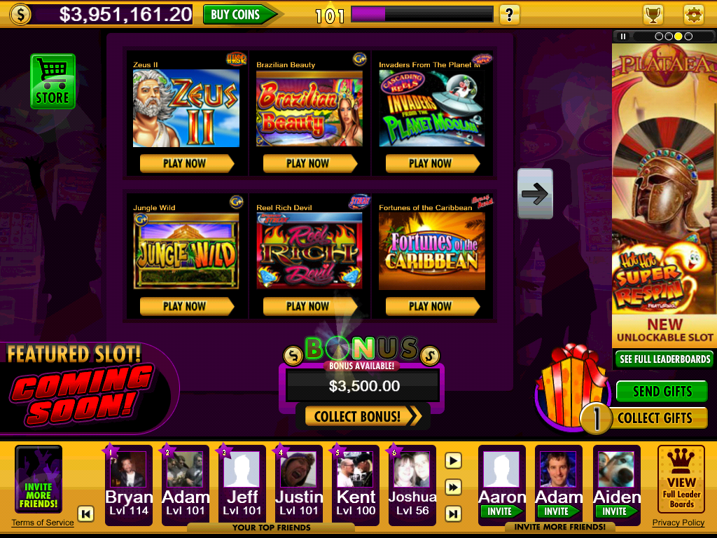 Jackpot party slot game