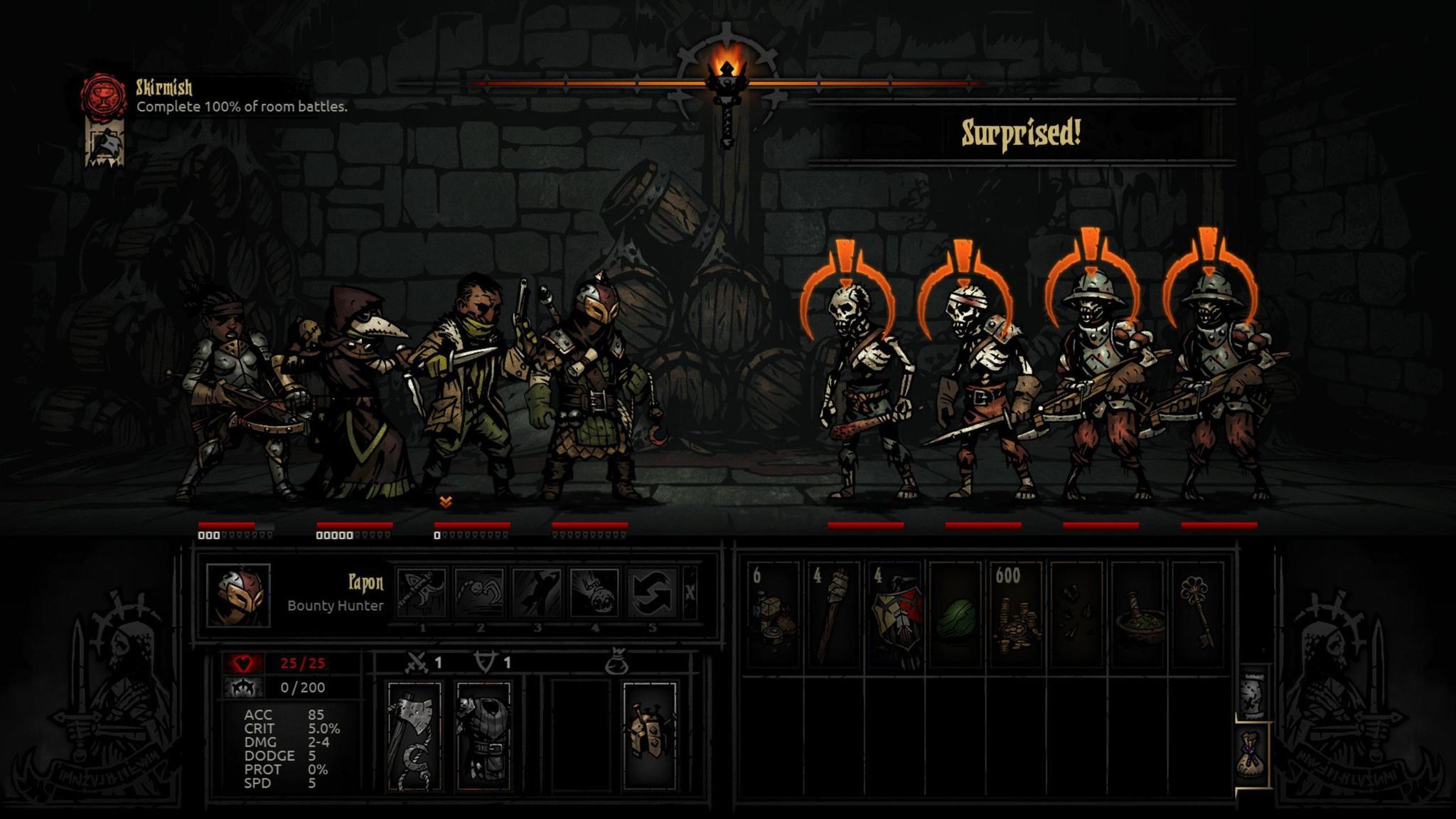 Таблица персонажей Darkest Dungeon