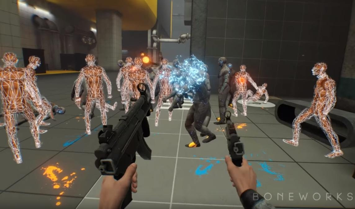 Релизный трейлер VR-экшена Boneworks, в котором показали экшен-сцены и дина...