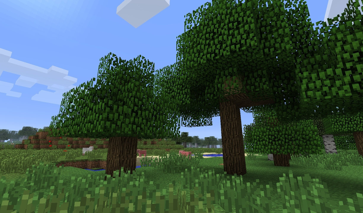 Выращивание деревьев в Minecraft 