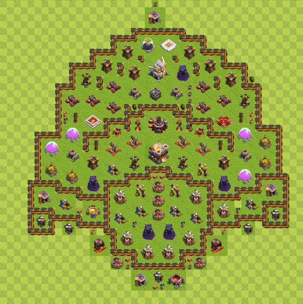 Clash of clans схема базы